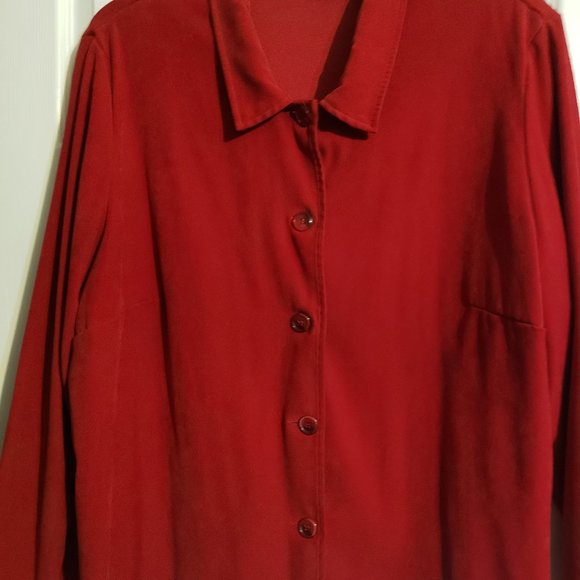 Covington red soft jacket/blazer 3X - Picture 1 of 6